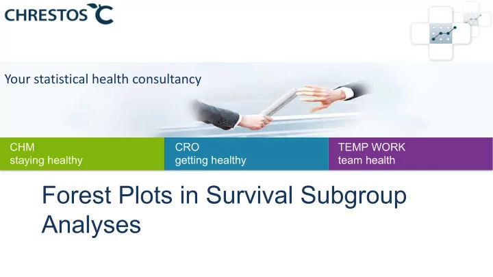 forest plots in survival subgroup analyses