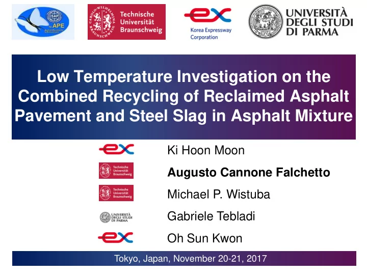 low temperature investigation on the combined recycling