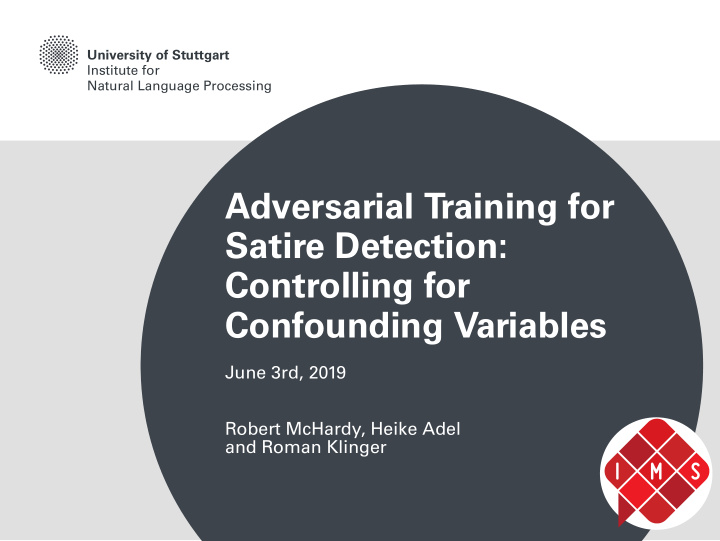 adversarial training for satire detection controlling for
