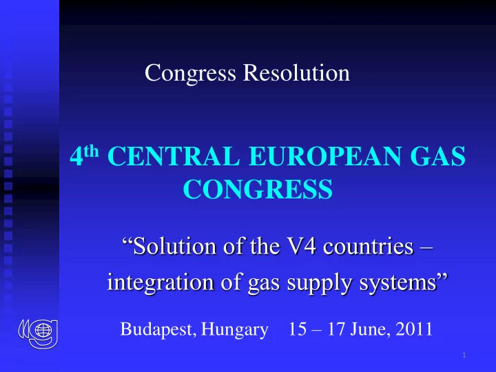 4 th central european gas congress