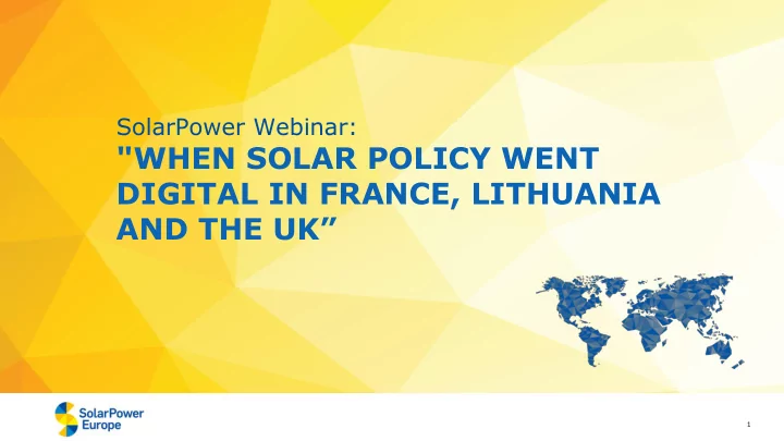 when solar policy went