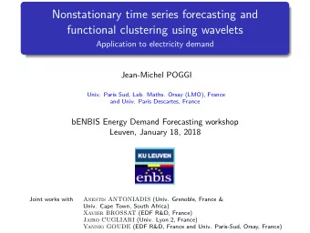 Nonstationary time series forecasting and  functional clustering using wavelets  Application to