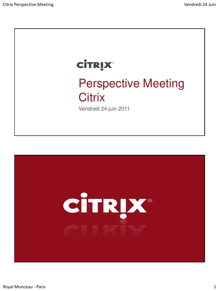 perspective meeting