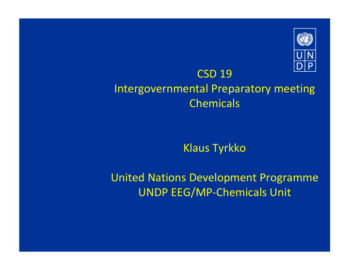 csd 19 intergovernmental preparatory meeting chemicals
