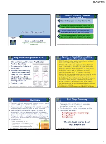 12/30/2013 This Weeks Learning Objectives You will be able to   Describe the purpose and