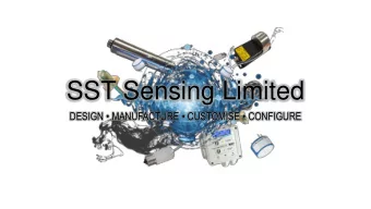 SST Sensing Limited  DESIGN  MANUFACTURE  CUSTOMISE  CONFIGURE  Solid State Sensors For