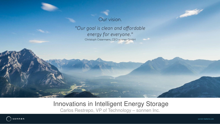 innovations in intelligent energy storage