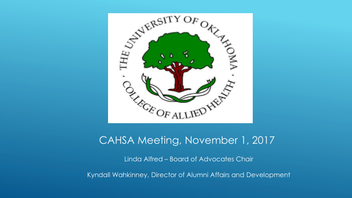 cahsa meeting november 1 2017