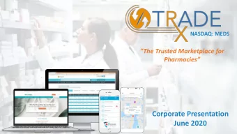 Corporate Presentation  June 2020  Safe Harbor Statement  The information set forth herein contains