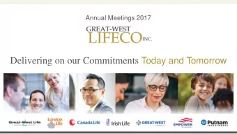 CAUTIONARY NOTE REGARDING FORWARD-LOOKING INFORMATION In the course of todays meetings,