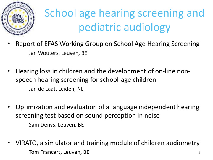 pediatric audiology