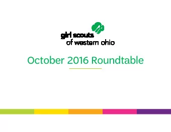 October 2016 Roundtable  Agenda  Welcome, Agenda and Objectives  Family Engagement Resource