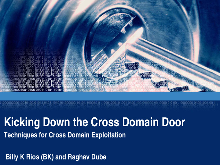 kicking down the cross domain door