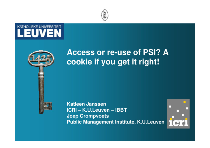 access or re use of psi a cookie if you get it right