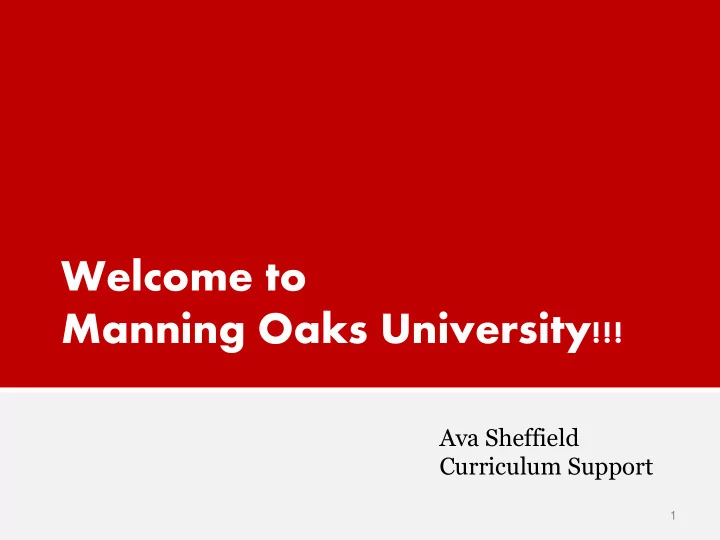 welcome to