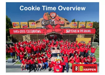 Cookie Time Overview  Business Framework  BHAG  Our Guiding Principles  Our Values  The Cookie Time