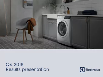 2  ELECTROLUX Q4 2018 PRESENTATION            3  ELECTROLUX Q4