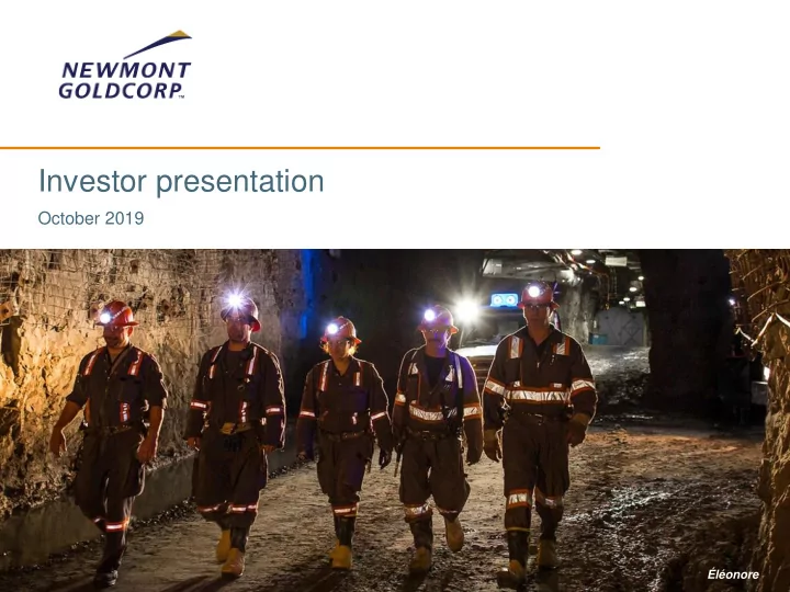 investor presentation