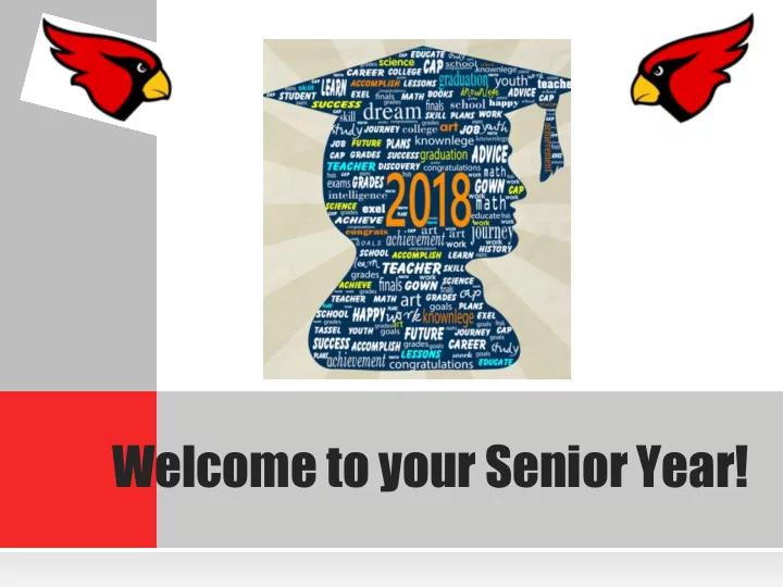 welcome to your senior year learning targets upcoming
