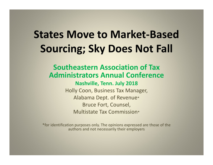 states move to market based sourcing sky does not fall