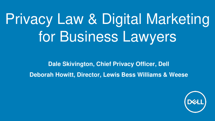 privacy law digital marketing