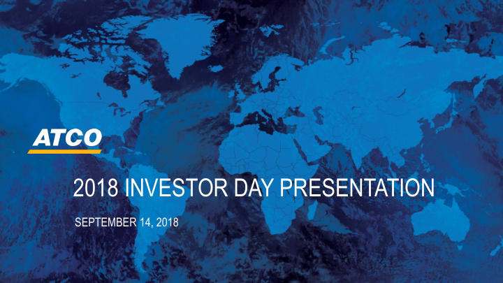 2018 investor day presentation