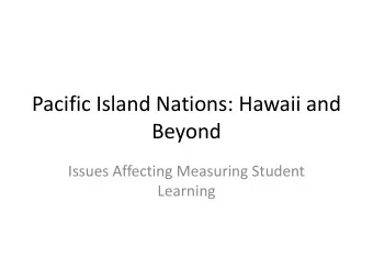 Beyond  Issues Affecting Measuring Student  Learning  Speakers  Robert Soliai  Assessment