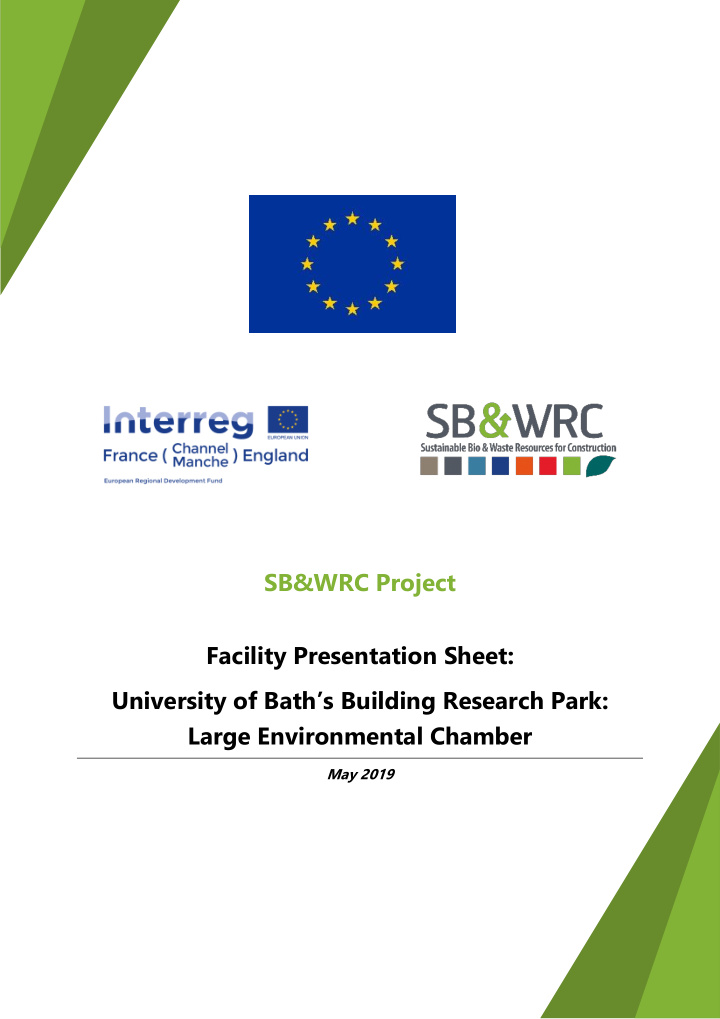 sb wrc project facility presentation sheet university of