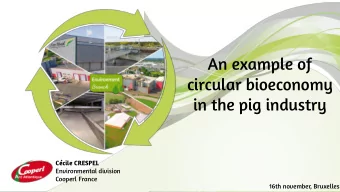 circular bioeconomy  in the pig industry  Ccile CRESPEL  Environmental division  Cooperl France