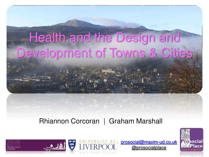 development of towns cities
