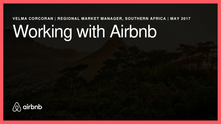 working with airbnb