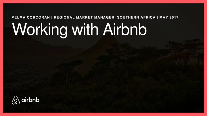 working with airbnb