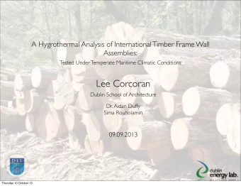 Lee Corcoran  Dublin School of Architecture  Dr. Aidan Duffy  Sima Rouholamin  09.09.2013  Thursday