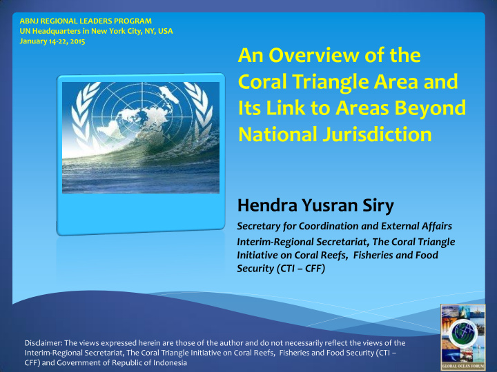 coral triangle area and