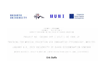 Erik Staffa  FACTS  9 faculties, more than 200 departments  21 % international students  30 145