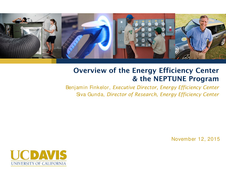 overview of the energy efficiency center the neptune