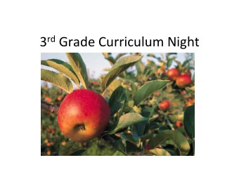 3 rd Grade Curriculum Night  Social Curriculum  The Responsive Classroom (RC)  The RC