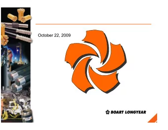 October 22, 2009  October 22, 2009  Regional Structure - Global Centers  Boart Longyear Europe