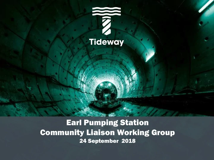 earl pumping station community liaison working group