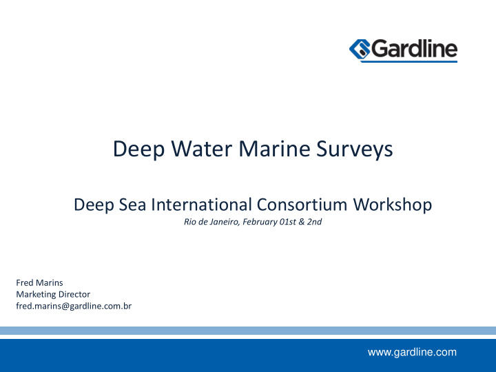 deep water marine surveys