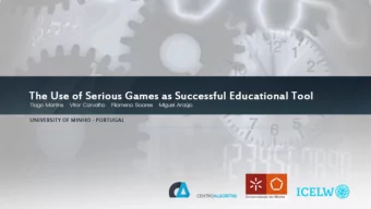 Summary  1.  Introduction  2.  Serious games as Educational Tools  3.  The Design of the Serious