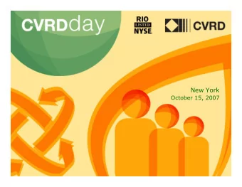 New York  October 15, 2007  1  Disclaimer  This presentation may contain statements that express