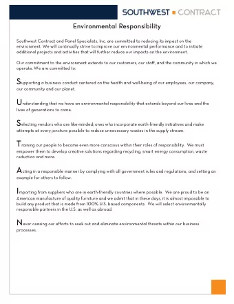 ENVIRONMENT  ENVIRONMENTAL A  AL AWARENESS  ARENESS  HIGHLIGHTS  HIGHLIGHTS  BEDS    All wood is