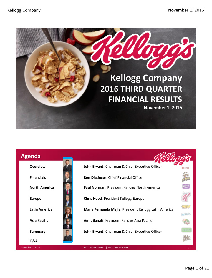 kellogg company