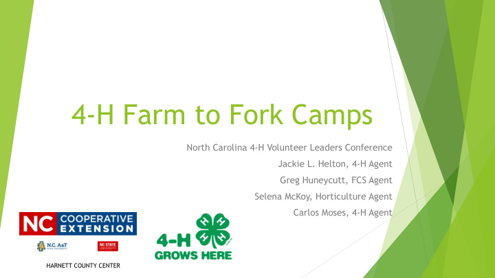 4 h farm to fork camps