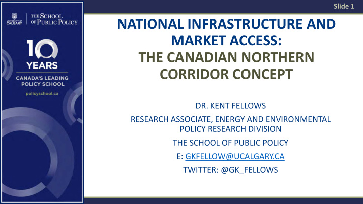 national infrastructure and