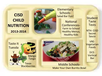 CISD    Salad  Bar  Fun!    Student      CHILD    Taste    Na:onal