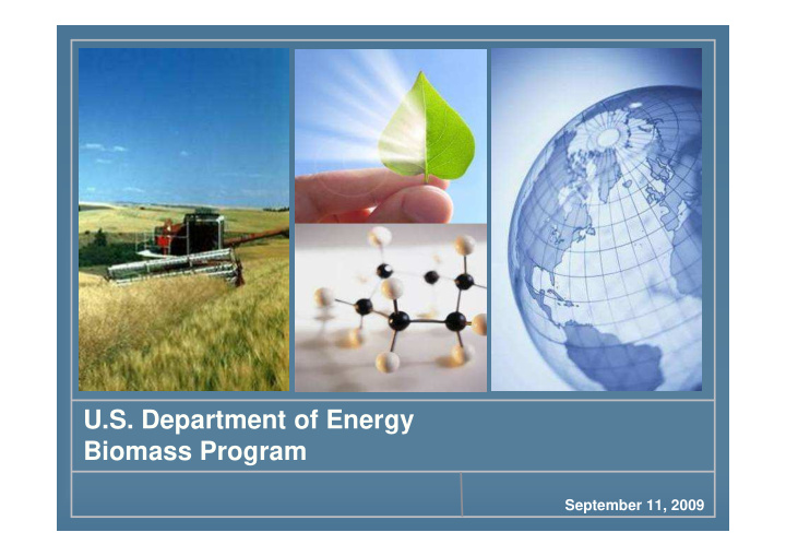 u s department of energy biomass program