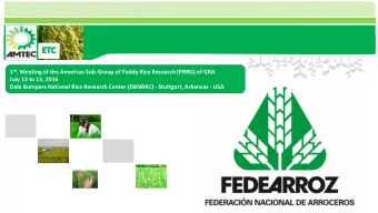 Dale Bumpers National Rice Research Center (DBNRRC) - Stuttgart, Arkansas - USA  NATIONAL RICE