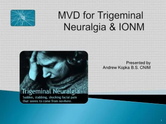 Presented by  Andrew Kopka B.S. CNIM  1  2  Common EPs / recordings used in the O.R.